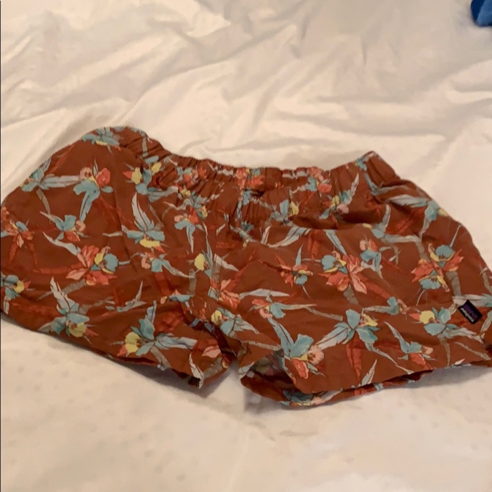 Brown floral Patagonia shorts